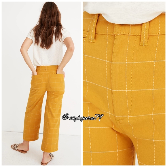 NWT, Madewell,
Emmett Windowpane Crop Pants - Picture 3 of 3